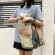 Women's Ethnic Cartoon Brdery Canvas Handbag Fe Ca Tote Large Capacity NG Bag Reusable Folding Oulder Bags