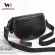 WMNUO Genuine Leather WT BAGS WOMEN LETER HF MOON Ch BAG FE WIDE OULDER STRAP SOFT SML Girls Bolsa SAC