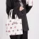 Pvc Canvas Women Reusable Ng Bag Eco Friendly Flower Oer Bag Waterproof Handbag Lunch Tote Oulder Bag