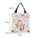 Pvc Canvas Women Reusable Ng Bag Eco Friendly Flower Oer Bag Waterproof Handbag Lunch Tote Oulder Bag