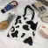 Cartoon Cow Print Women Canvas Bag B White Ca Large Capacity Oulder Bag Environment Tion NG BAG