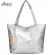 New Women Handbag Laser HGRAM Leather Bag Lady Single Ng Bags Large Ca Tote Bolsa Silver Xew