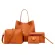 4pcs New Womens Bag Solid Soft Pu Leather Crossbody Bags For Women Versa Zier Elnt Wine Red Fe Handbag Bl3