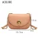 Lure L Chain Oulder Mesger Bag For Women Single Strap Sml Crossody Bag Fe Solid Pu Leather Saddle Bags