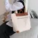 Hot Design Ladies Large-Capacity Bag Autumn/winter New Ins Canvas Oulder Bag Tote Bag Bucet Bag Width 42cm