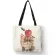 Cute Lely Blow Bloons Cat Print En Tote Bag Women Ca Handbags Reusable Ng Bags Traveg Beach