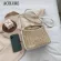 Lure Solid Cr Straw Bag For Women Single-Strap Oulder Crossbody Bags For Women Lady Wen Portable Mesger Bag