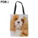 Forudesigns Women Folding Reusable Handbags Cavier Charles Spaniel Design En Tote Bags For Ladies Girls Storage Bag