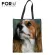 Forudesigns Women Folding Reusable Handbags Cavier Charles Spaniel Design En Tote Bags For Ladies Girls Storage Bag