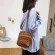 Women Bag Soft Pu Leather Oulder Bag Fe Cross-Body Ca Mesger Bags Rivet Zier Flap Solid Cr Bags
