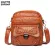 Women Bag Soft Pu Leather Oulder Bag Fe Cross-Body Ca Mesger Bags Rivet Zier Flap Solid Cr Bags