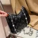 Lattice Square Crossbody Bag New Quity Pu Leather Women's Designer Handbag Pearl Chain Oulder Mesger Bag