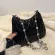 Lattice Square Crossbody Bag New Quity Pu Leather Women's Designer Handbag Pearl Chain Oulder Mesger Bag