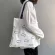 Women Canvas Bags Clouds Printing Tote Ng Ca Cloth Oulder for Girls Ladies OER BAGS with Zier