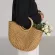 New Straw Bag Women Hand-Wen Hollow Handbag Moon S Rattan Big Capacity Dratring Handbag Ca Travel Beach Bag