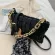 Weave Envelope Design SML Chain Crossbody Bags for Women Trend Luxury PU Leather Armpit Oulder Handbags and SES