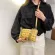 Weave Envelope Design Sml Chain Crossbody Bags For Women Trend Luxury Pu Leather Armpit Oulder Handbags And Ses
