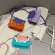 Women Ladies Versa Bag Mini Crossbody Bag Acrylic Chain Hit Pu Leather Oulder Pouch Ins Square Bag Handbag