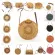 Handmade Wen Multicr Round Rattan Bag Bi Retro Hollow Oulder Bag Beach Travel Crossbody Bag Women Mini Circle Straw Bag