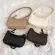 Soft PU Leather Women Beige Undrarm Bag Retro Solid Cr Ladies Baguette Handbags Design Girls SML Oulder Bags