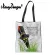 Greyhound Print Women Environment NG BAG BAG FE OULDER Handbag Letter Women Canvas Fabric Eco Tote Balso Mujer