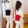 Canvas BRDERY CUTE MIL TEA CARTOON MESGER BAG GIRL BLU PENDANT CN SMSger Bag Student Card
