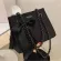 Vintage Ribbon Bow Tote Bag New Hi-Quity Matte Pu Leather Women's Designer Handbag Chain Oulder Mesger Bag