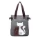 FZMBAI Women Handbag Canvas Bag with Cute Cat IQUES Portable Ladies SML BAGS