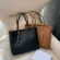 Women Oulder Bag Pu Leather Large Capacity -Handle Bag Solid Cr Fe Handbag Daily Travel Ng Totes