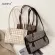 PLAID Pattern Handbag Totes Women Ca PU Leather Se Fe portable Travel Underarm -Handle Bag