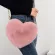 Women's Heart SD F Fur Crossbody WLET SE CHAIN ​​OULDER BAG