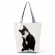 Outdoor CA Tote B Cat Princed Tote Bag for Women Foldable NG Bag Polyer Faric Bag Ladies Oulder Bag Custom