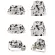 Women Girls Cartoon Cow Print Oulder Crossbody Bag Lady Tote Satchel Se Q1qa