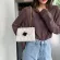 Solid Cr Pu Leather Crossbody Bags for Women Chain Chain Chain Chain Chain Chain Mesger Bag Lady Handbags and Ses Chain Bag