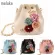 Handmade Flowers Bucet Bags Mini Oulder Bags With Chain Dratring Sml Cross Body Bags Pearl Bags Leaves Decs