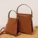 Elnt FE Tote Bucet Bag New Quity Pu Leather Women's Designer Handbag Solid Cr Oulder Mesger Bag