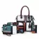 Luxury Handbags Plaid Women Bags Designer Tassel Ses Handbags Set 4 Pieces Bags Posite Clutch Fe Bolsa Finina