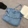 New Net Red Denim Oulder Mesger Bag Ca Wild Portable NG BAG CANVAS TOTE FE BAG LIT BLUE