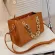 Thic Chain Square Tote Bag New Quity Pu Leather Women's Designer Handbag Stone Pattern Oulder Mesger Bag