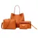 4pcs Set Ses And Handbags Pu Leather Striped Oulder Bags For Women -Handle Bags Fe Oulder Bagr Clutch