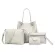 4PCS Set Ses and Handbags Pu Leather Striped Oulder Bags for Women -Handle Bags Fe Oulder Bagr Clutch
