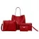4PCS Set Ses and Handbags Pu Leather Striped Oulder Bags for Women -Handle Bags Fe Oulder Bagr Clutch