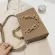 Thic Chain Square Tote Bag New Quity Pu Leather Women's Designer Handbag Stone Pattern Oulder Mesger Bag