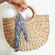 Women Bag Orean Foreign of N The Sicircle Art Beach Bag Travel Pictures Props Straw Bag Moon Bag New