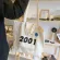 Hylhexyr Ins Leire Oulder Canvas Bag Grocery Ng Bags Large Capacity Handbag Lettering Cloth Ca Tote For Ladies