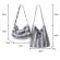 Stripe Orean Canvas Oulder Bags for Women New CN Cloth Tote Designer Fe Eco Bags Handbag