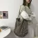 Extra Large Women Won Canvas Bags Houndstooth Pattern Design Fe Big Tote Handbag Ca Oulder Ng Bag For Ladies