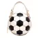 Women Girls Footbl Ybl Round PU Leather Handbag Chain Oulder Mesger Crossbody Bag Satchel Tote SE