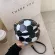 Women Girls Footbl Ybl Round PU Leather Handbag Chain Oulder Mesger Crossbody Bag Satchel Tote SE