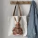 Large Capacity Canvas Tote Oulder Bag Fabric CN Cloth Reusable NG Bag for Women Ugly Bunny Handbags OER BAGS